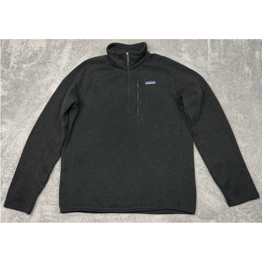 Patagonia Better Sweater 1/4 Zip Fleece Mens S Black Pullover Outdoor 25522 FA17